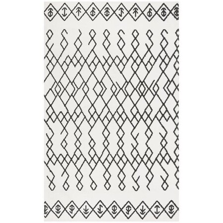 Safavieh Cedar Brook Hand Loomed Square Area Rug, Ivory and Black - 6 x 6 ft. CDR501E-6SQ